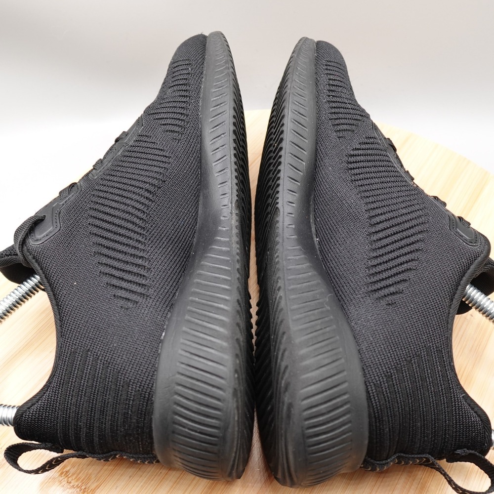 Skechers Shoes Womens 6 Bobs Sport Squad 3 Black Knit Memory Foam Sneakers 32504 - Picture 5 of 9